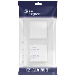 Рамка для розеток и выключателей ЭРА Elegance 14-5012-01М Classic, на 2 поста, белый матовый