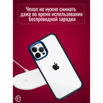 Чехол прозрачный с цветной рамкой iPhone 13 Pro Max, 013141 сиреневый