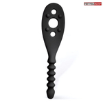 Черная силиконовая шлепалка - 30 см. (Цвет: черный)