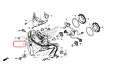 33110-MGZ-J01 HEADLIGHT UNIT, CBR500, CBR400 2013-2015