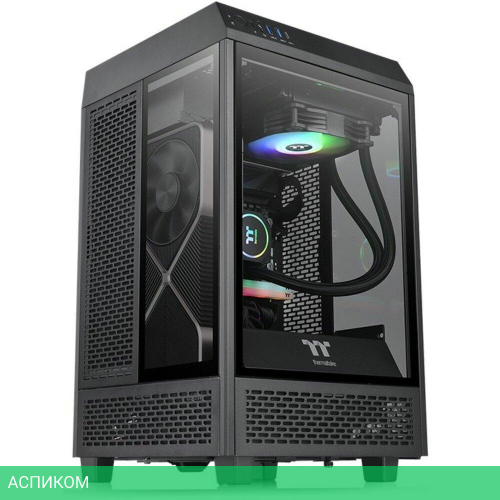 Корпус Thermaltake The Tower 100 без БП Black (CA-1R3-00S1WN-00)