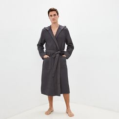 Гамлет (антрацит) S Мужской Халат с капюшоном