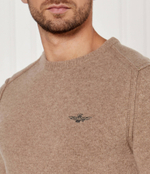 Шерстяной свитер Aeronautica Militare - бежевый(MA1518L417)