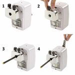 Точилка механическая BRAUBERG "METALLIC-X", для ч/гр и цветных карандашей (в том числе утолщенных), крепление, металлический корпус, 228481