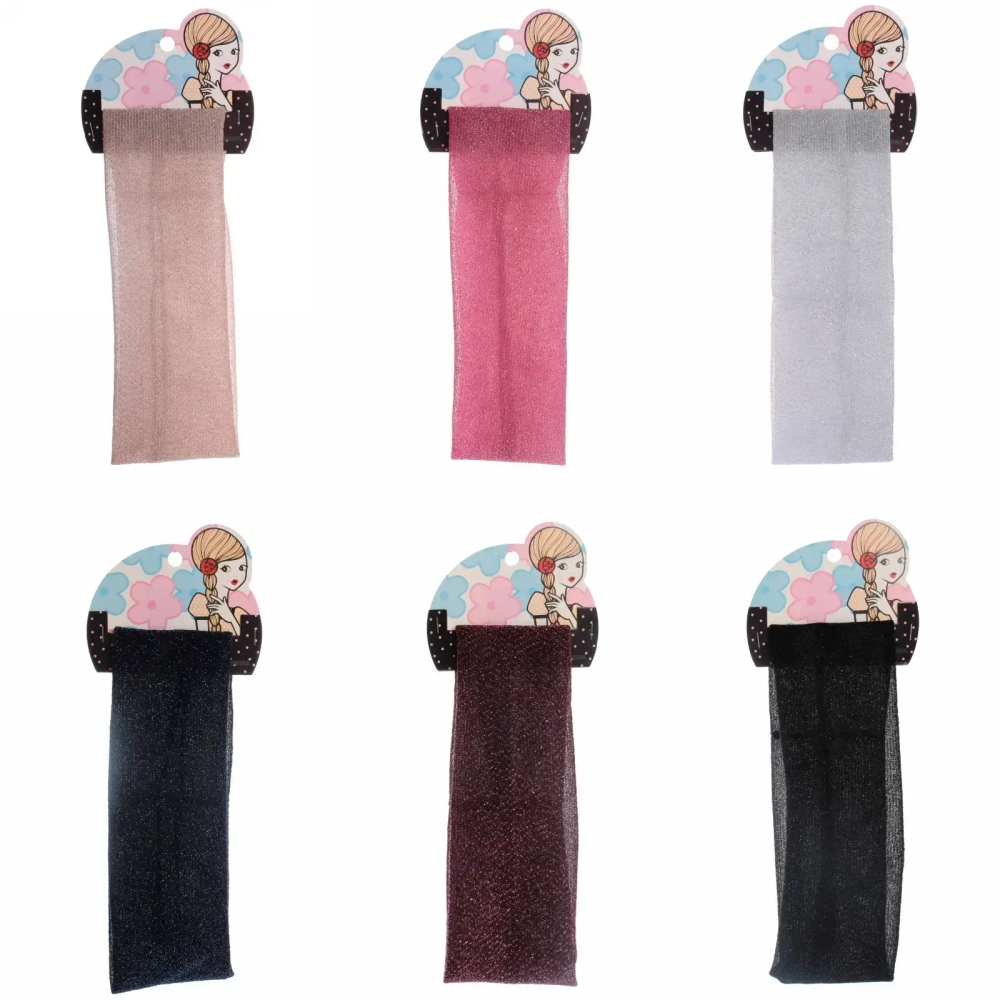 Повязка на голову «Britney Room», с люрексом, микс 6 цветов, 20*7см