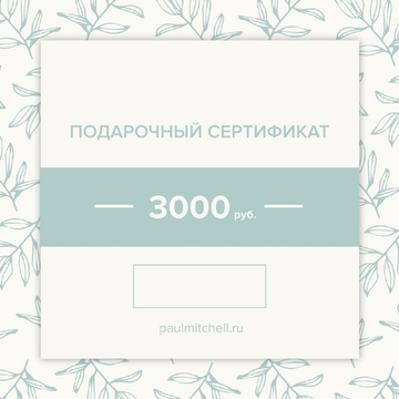 Подарочный сертификат на 3000 рублей
