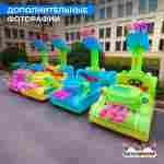 Детский электромобиль для курорта «Неон штурм» двухместный, усиленная рама