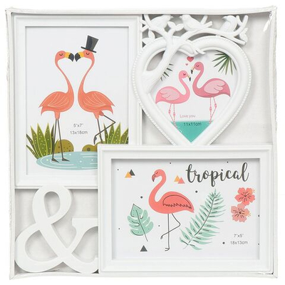 Фоторамка-коллаж на 3 фото, 29х29 см, бел, Сердце, Y3-1566