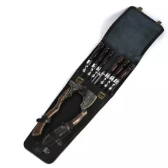 Шашлычный набор в кожаном колчане "Лесник"