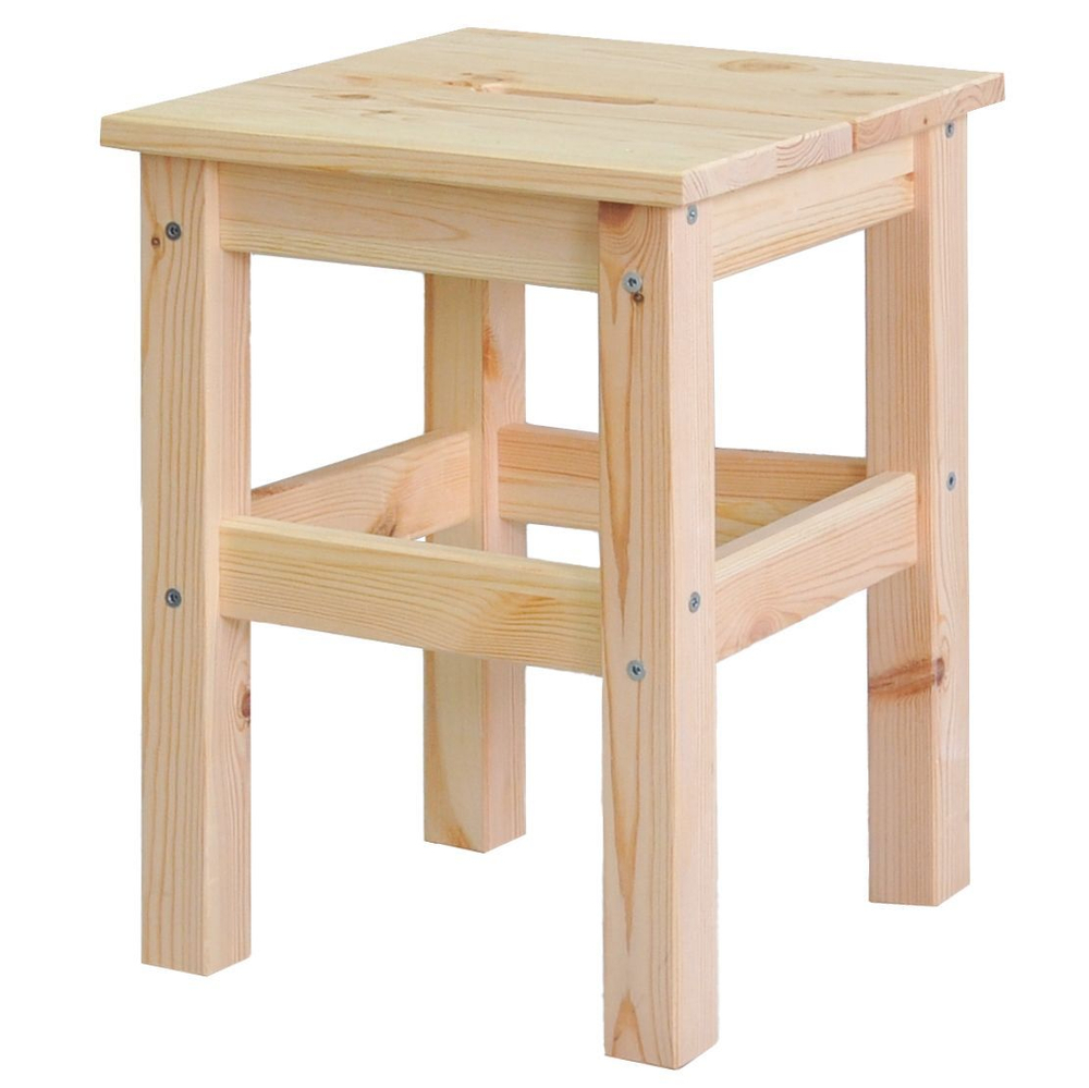 Табурет для кухни 33х33х45, Ральф, деревянный, стул с крышкой из 2-х частей, из сосны, Dipriz