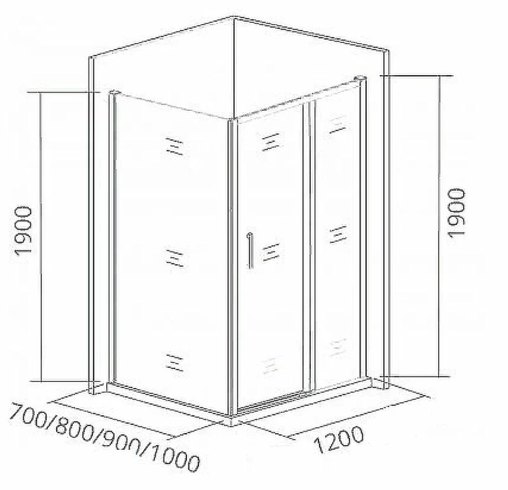 Душевой уголок Good Door Cofe WTW+SP 120х70 стекло прозрачное/профиль черный