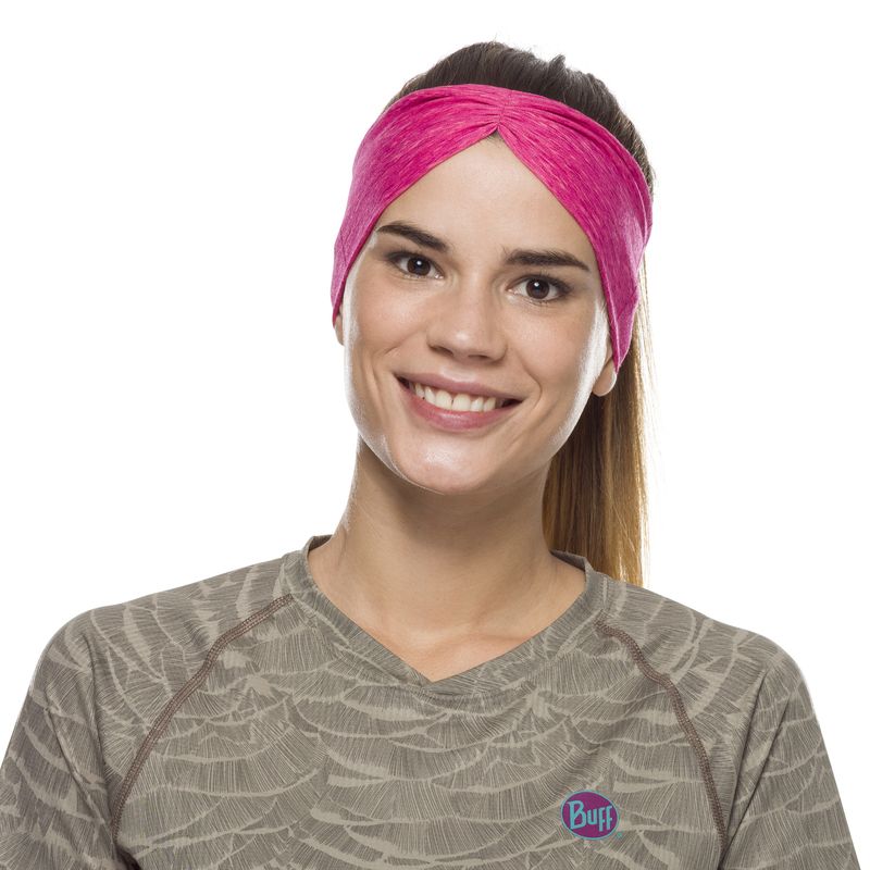 Повязка-чалма летняя Buff Headband Tapered CoolNet Flash Pink Htr Фото 1