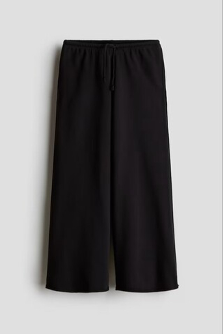 H&M Брюки широкого кроя, черный