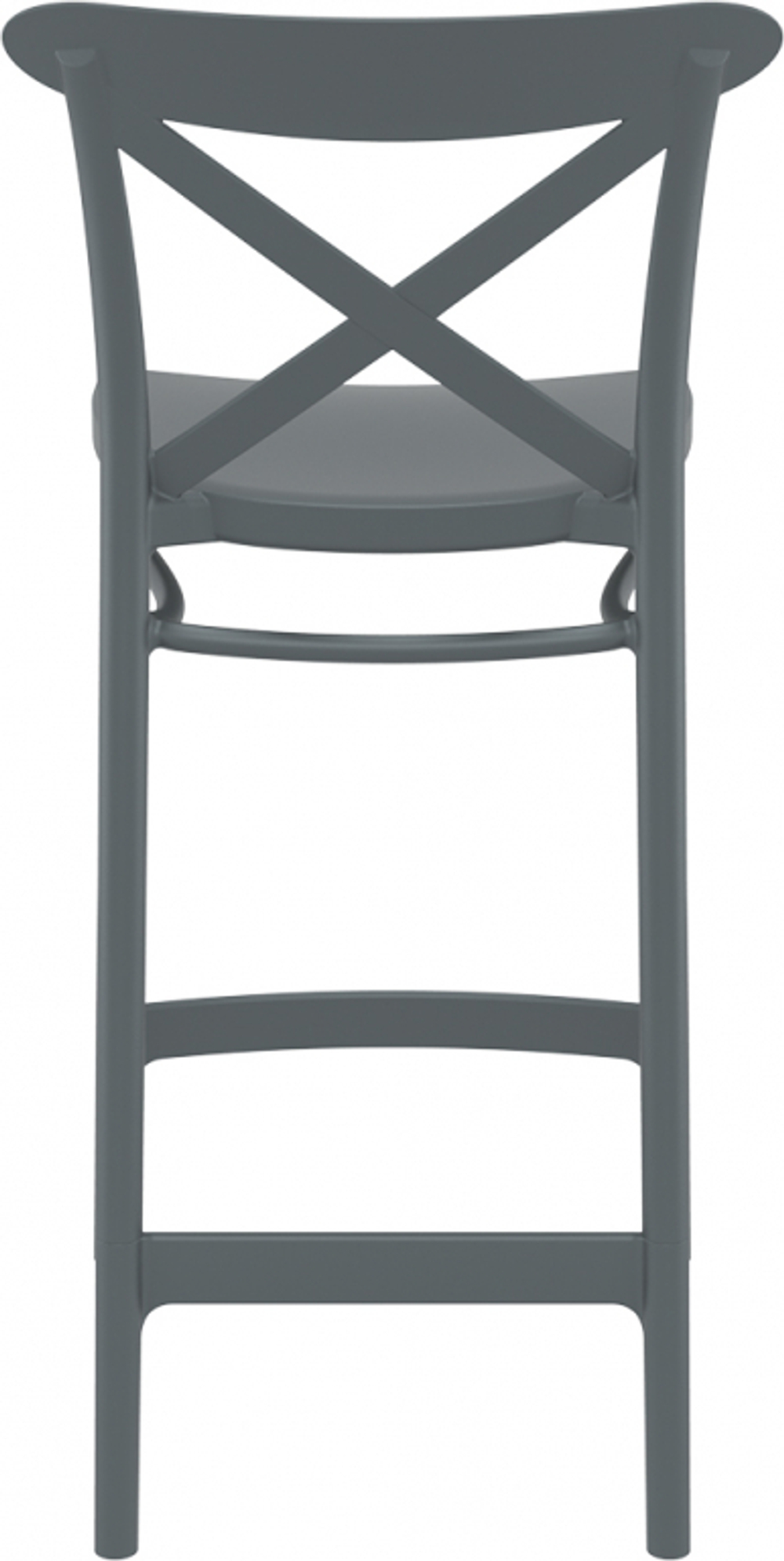 Стул пластиковый полубарный Siesta Contract Cross Bar 65, темно-серый
