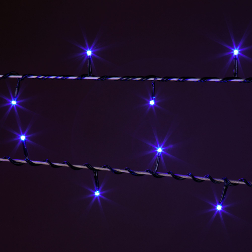 Новогодняя гирлянда нить голубой 10м IP20 400-002 голубой