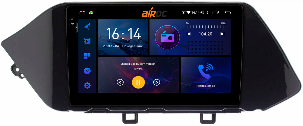 Магнитола для Hyundai Sonata 2020+ - AIROC 2K RI-2038 Android 12, QLed+2K, ТОП процессор, 8/128Гб, CarPlay, SIM-слот