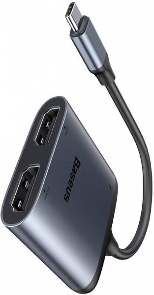 Переходник Baseus Enjoy series Type-C to 2 HDMI 4K HD (CAHUB-I0G) Графитовый