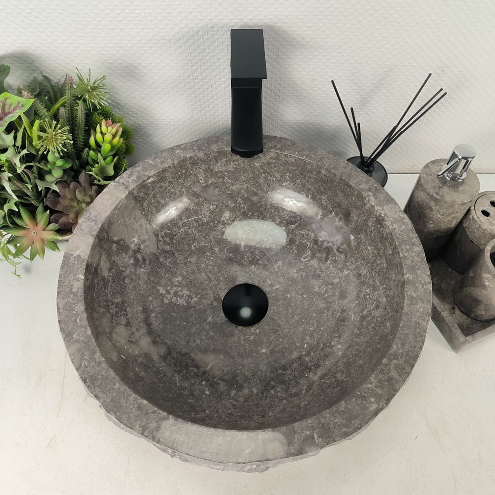 Раковина из мрамора Erozy Grey EM-64671 46*46*15 0185
