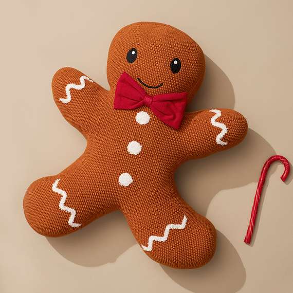 Подушка вязаная classy gingerbread из коллекции new year essential, 40х50 см