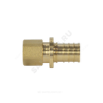 Муфта для PE-X труб аксиальная латунь Дн 20х1/2" ВР РОС
