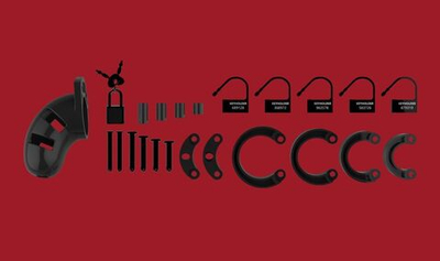 Черный мужской пояс верности Model 01 Chastity (Цвет: черный)