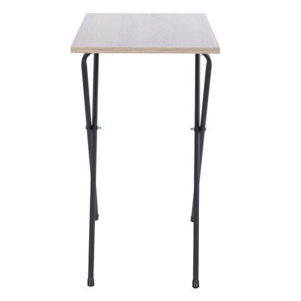 Стол BRABIX "Smart CD-011", 600х380х705 мм, ЛОФТ, складной, металл/ЛДСП дуб, каркас черный, 641878