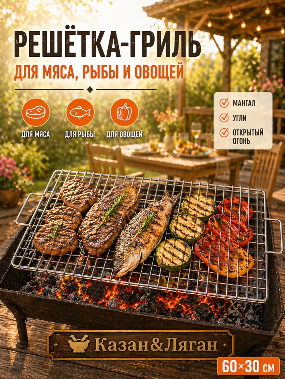 Решетка гриль 60*30