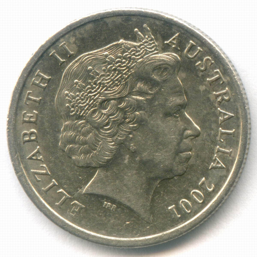 5 центов 2001 год. Австралия (Елизавета II). Ехидна. Медно-никель, диаметр 19.4 мм. XF-AU
