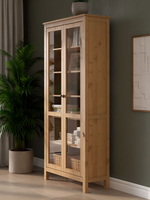 IKEA Шкаф с 3мя ящиками HEMNES стекло/стекло, 198х90х37, белый/св-коричневый, из массива дерева, КЫМОР (ХЕМНЭС ИКЕА), массив сосны