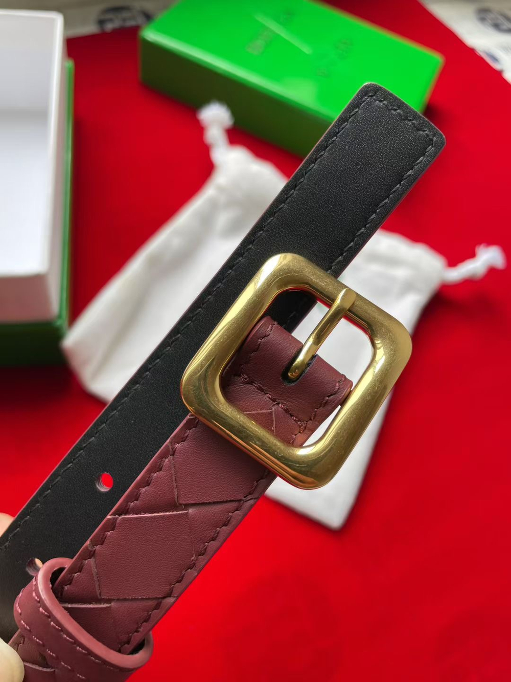 Ремень с крупным клетчатым плетением