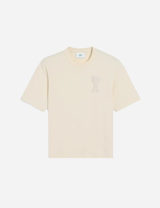 AMI PARIS Cream Ami de Coeur T-Shirt