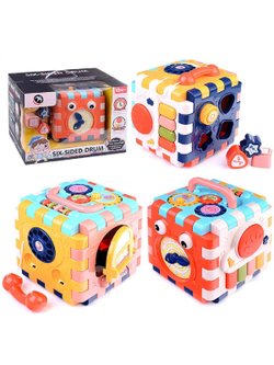 Куб развивающий (Умный час) свет, звук, в коробке.Размеры упаковки: 22x35x24см (BM1001)