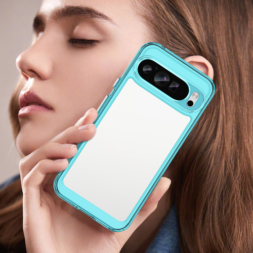 Чехол с усиленными рамками бирюзового цвета для Google Pixel 9 Pro XL, увеличенные защитные свойства