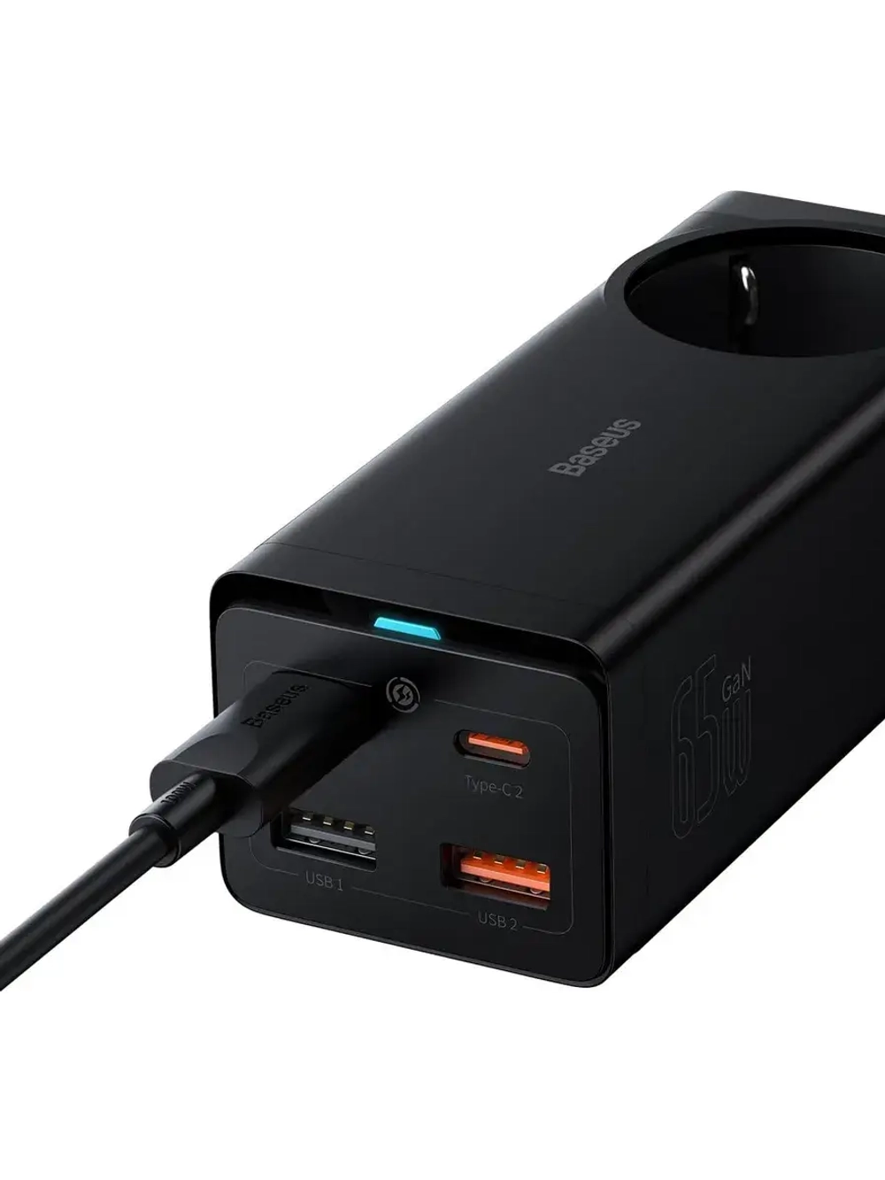 Многопортовая настольная зарядка Базеус 65w + кабель 100 вт