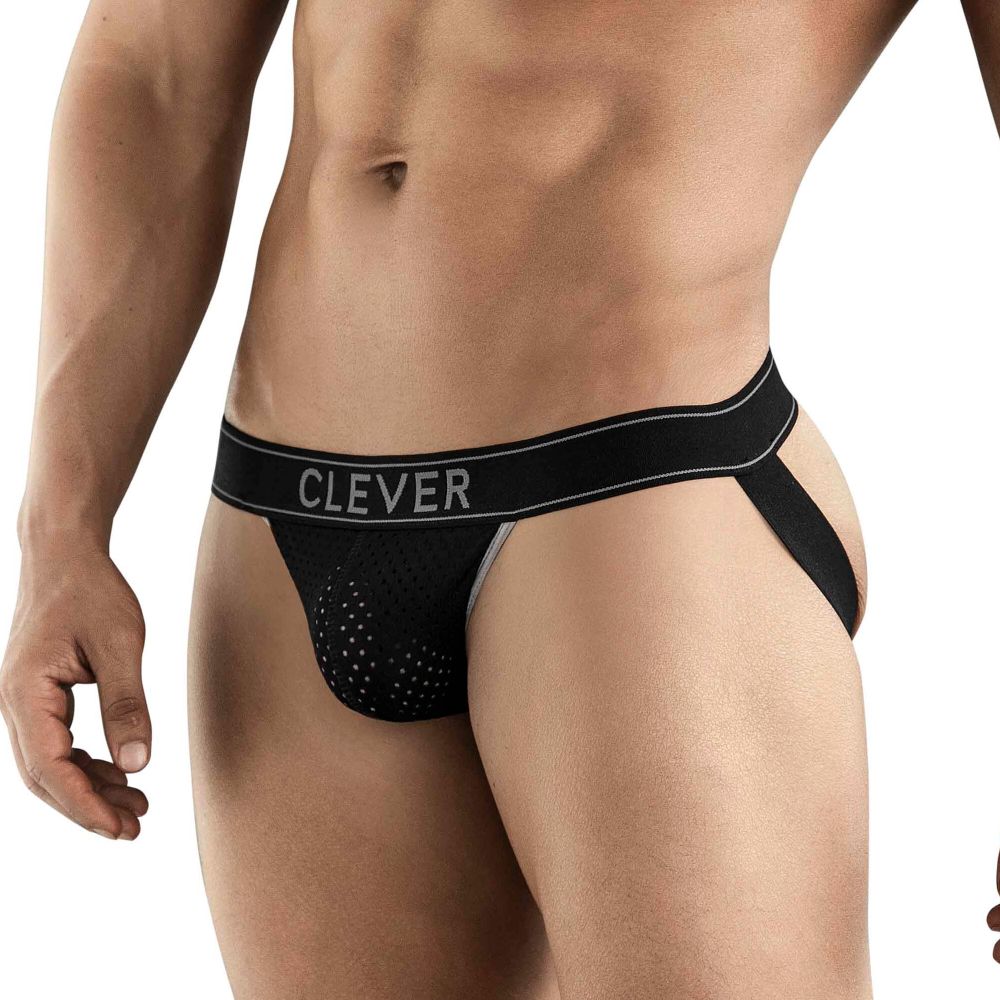 Мужские трусы джоки черные Clever AMBAR JOCKSTRAP 176911