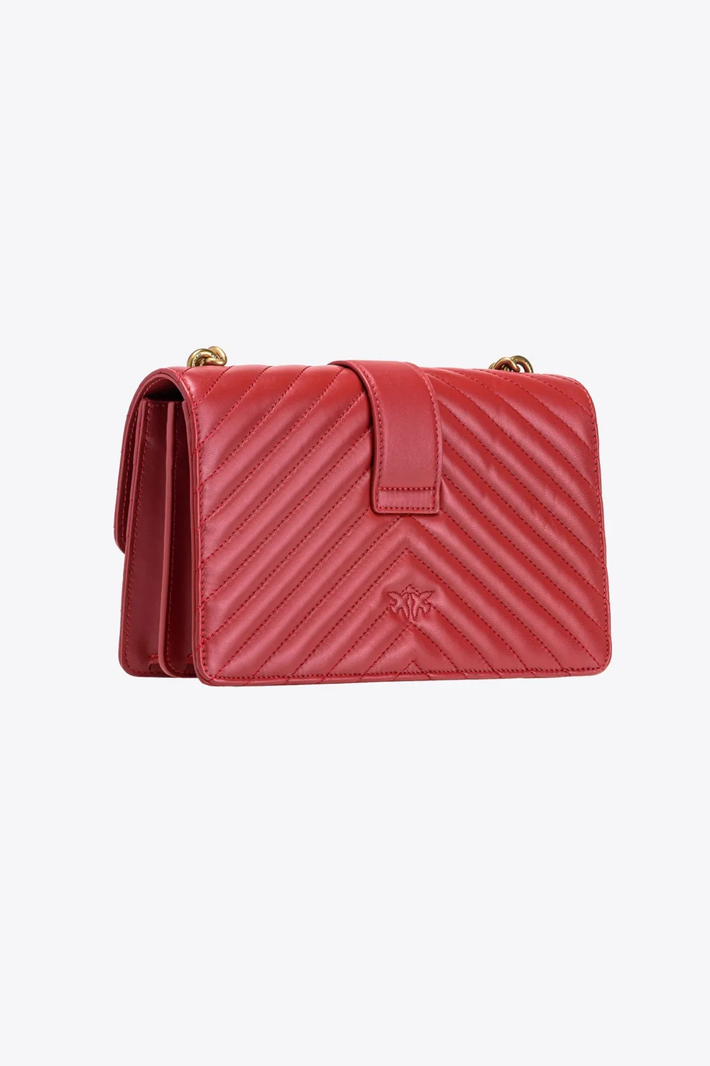 CLASSIC LOVE BAG ICON CHEVRON – ruby red-antique gold