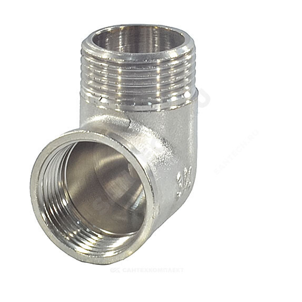 Угольник латунь никель Ду 15 (1/2") ВР/НР SantechSystems