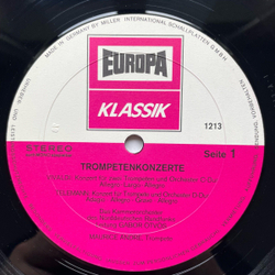 Винтажная виниловая пластинка LP Maurice Andre, Kammerorchester Des Norddeutschen Rundfunks, Gabor tv s Trompetenkonzerte (Германия 1975)