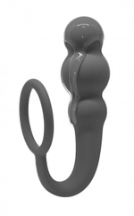 Анальный стимулятор с эрекционным кольцом Spice it up Legend Dark Grey (Цвет: серый)