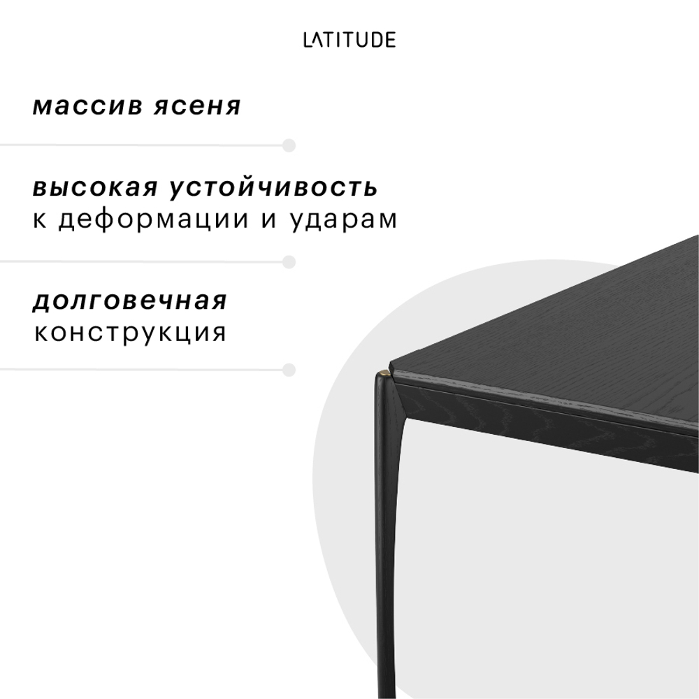 Стол кофейный Latitude Aska 50х90см черный
