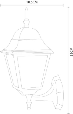 Уличный настенный светильник Arte Lamp A1011AL-1BK