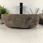 Каменная раковина из речного камня RS-05595 (42*34*14) 0865 из натурального камня