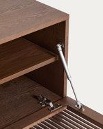 Тумба под ТВ Beyla из ясеня с отделкой под орех