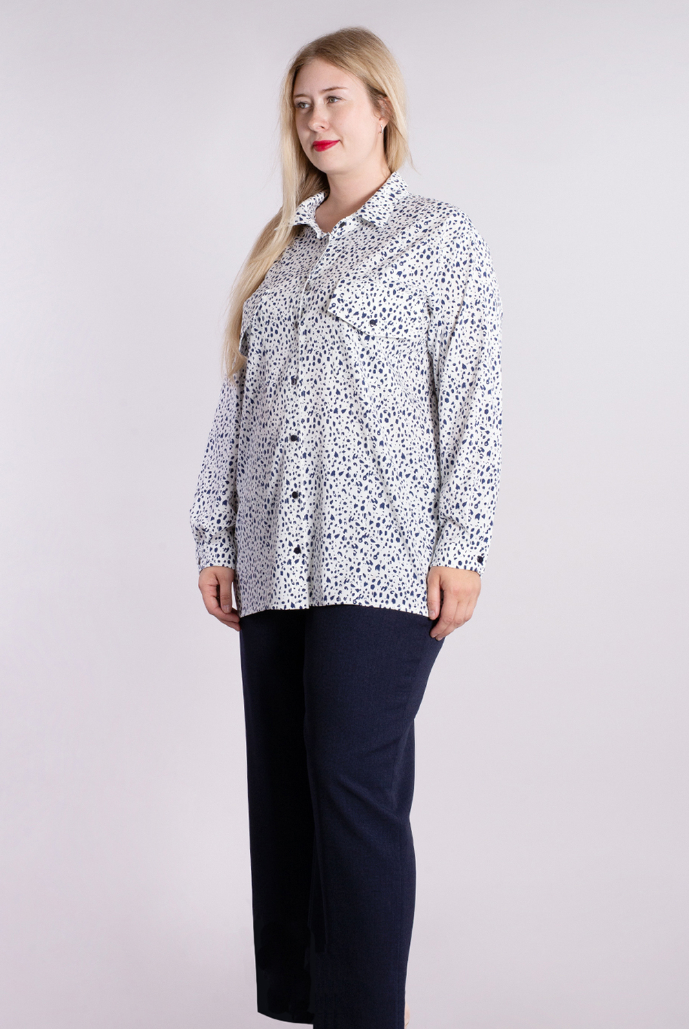 Блузка женская 3717ЛП, Абстракция #176Абс093717ЛП