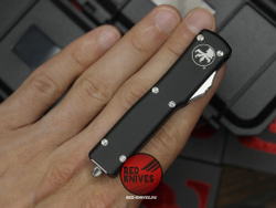 Нож Microtech UTX-70 A+++ Standard S/E - серый апокалиптик клинок, черная рукоять