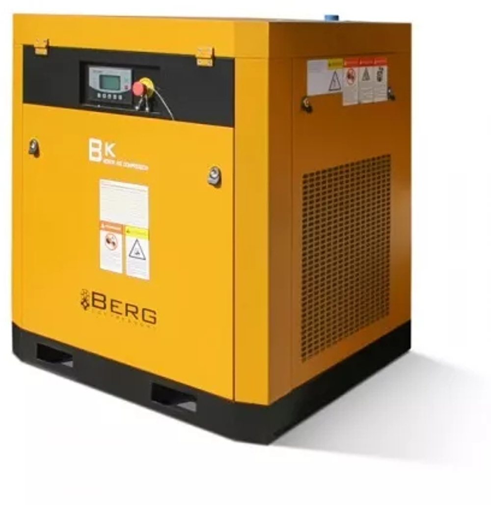 Винтовой компрессор berg вк-15-e ip23 7 бар с прямым приводом и частотником