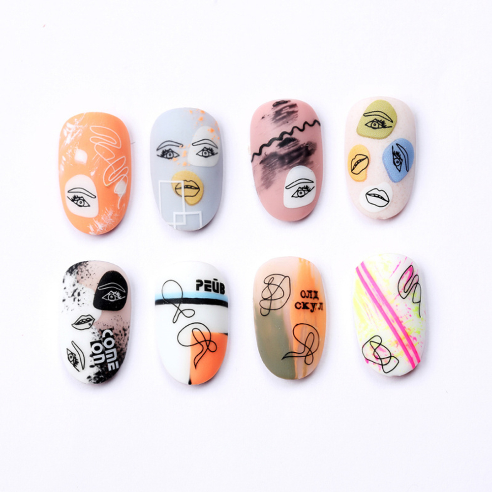 Charmicon 3D Silicone Stickers №125 Губы и глаза