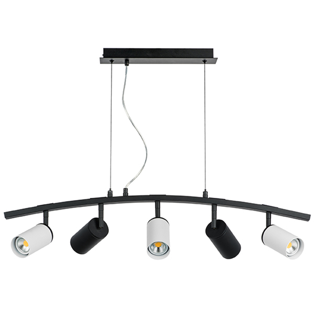 LR735372363 Люстра RULLO 5х50W GU10 ЧЕРНЫЙ/БЕЛЫЙ (571735+214437-2+214436-3)