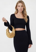 Кроп-топ с рукавами