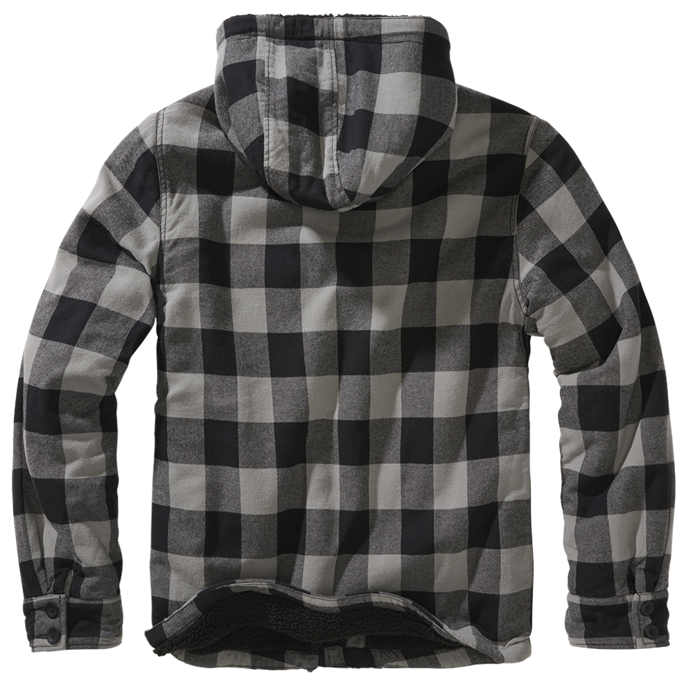 Brandit LUMBER JACKET HOODED black+charcoal